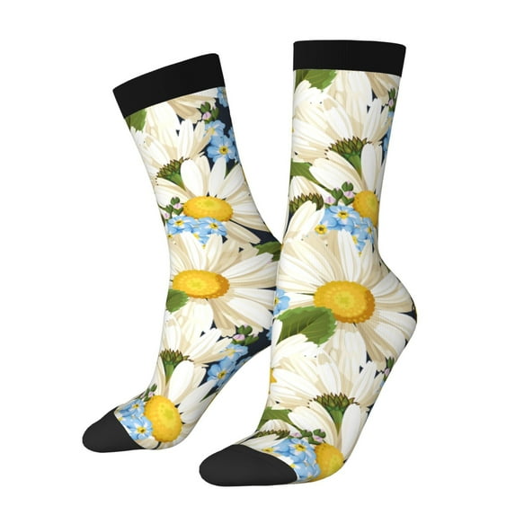 Pofeuu Bees Collecting Nectar Print Crew Socks, Adult Running Hiking Socks for Youth and Adult
