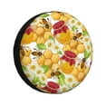 Pofeuu Bees Print Spare Tire Wheel Cover for Car Truck SUV