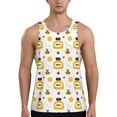 thumbnail image 1 of Pofeuu Bees and Flowers Print Men's Workout Tank Tops Sleeveless Muscle Gym Shirt Quick Dry-4X-Large, 1 of 7