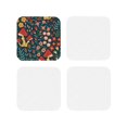 thumbnail image 1 of Pofeuu Berries and Flowers Print Coasters for Drinks, 4Pack PU Leather Coasters, Bar Drink Coasters for Tabletop Protection, Furniture from Damage-Square, 1 of 6