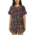 thumbnail image 1 of Pofeuu Berry Fruits Print Women's Pajama Set Short/Shorts Soft Button PJs Elastic Drawstring Waist Sleepwear-4X-Large, 1 of 6
