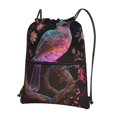 thumbnail image 1 of Pofeuu Bird4 Print Drawstring Backpack Water Resistant String Bag Sports Sackpack Gym Sack with Side Pocket for Men Women, 1 of 6