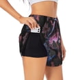thumbnail image 1 of Pofeuu Bird6 Print Women's Athletic Shorts Running Workout Shorts Tummy Control Quick Dry Gym Shorts with Pockets Double layer sports shorts-XX-Large, 1 of 7