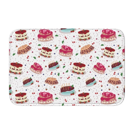 Pofeuu Birthday Cake Print Hem Mat 40x60 - Multipurpose Doormat for Indoor & Outdoor Use - Welcome Your Guests with our Entrance Mat