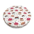 thumbnail image 1 of Pofeuu Birthday Cake Print Round Bar Stool Covers - Super Soft and Washable Elastic Stool Cushion Slipcover Easy Clean Velvet-12 inch, 1 of 7