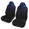 thumbnail image 1 of Pofeuu Black Blue Glitter Sparkles Print Automotive Car Seat Covers Flat Cloth Full Set Seat Covers,Car Seat Covers front seats for Cars Trucks and SUVs(Two packs), 1 of 7