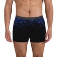 thumbnail image 1 of Pofeuu Black Blue Glitter Sparkles Print Men’s Boxer Briefs, Moisture-Wicking Underwear, Regular,Trunk-XX-Large, 1 of 5