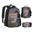 thumbnail image 1 of Pofeuu Black Dragon Cliff Dawn Print Backpack Travel Backpacks With Lunch Bag Pencil Bag Set 3 pcs Set Cartoon Backpack, 1 of 7