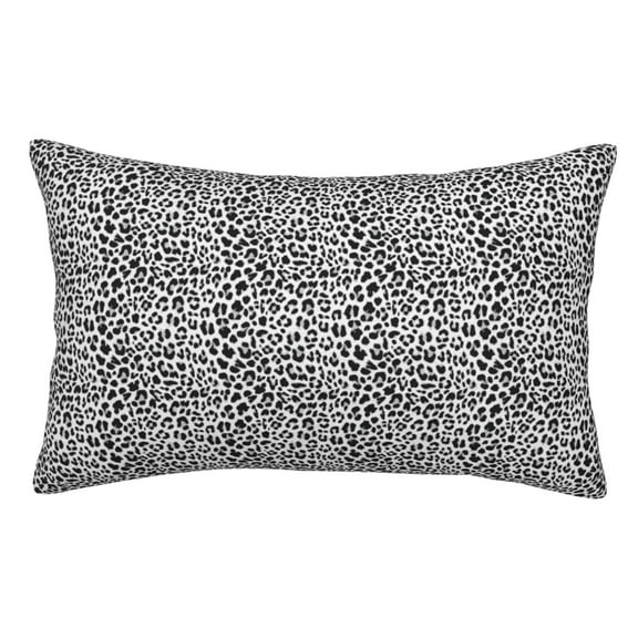 Pofeuu Black Leopard Print Polyester Microfiber Plush Pillowcases, Super Soft and Cozy Pillow Case Covers with Envelop Closure(Pillow core not included)-14"x20"
