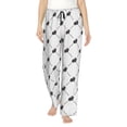 thumbnail image 1 of Pofeuu Black Rabbit Print Women's Fashion Pajama Pants with Pockets Comfy Drawstring Sleep Lounge Bottoms-Medium, 1 of 6