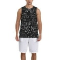 thumbnail image 1 of Pofeuu Black Scientific Print Basketball Jersey, Shirts for Men Youth Basketball Jersey Crew Neck-Small, 1 of 6