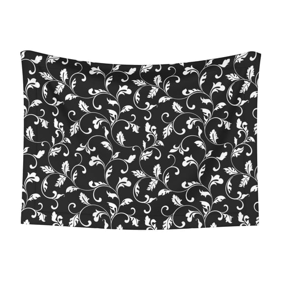 Pofeuu Black White Leaves Print Puppy Blanket,Dog Blankets,Pet Blanket Cozy Cat Blankets for Indoor Cats, Fuzzy Pet Blanket for Kitten Doggy Dog Blankets-Medium
