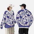thumbnail image 1 of Pofeuu Blue And White Porcelain Pattern Print Sun Protection Outdoor Lightweight Full Zip UV Cooling Hoodie Long Sleeve Summer Clothing for Outdoor Hiking-X-Large, 1 of 5