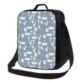 thumbnail image 1 of Pofeuu Blue Bathroom Print Lunch Bag Women Insulated Lunch Box Reusable Leakproof Large Spacious Cooler Tote for Women Men, 1 of 7