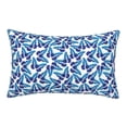 thumbnail image 1 of Pofeuu Blue Butterflies Print Polyester Microfiber Plush Pillowcases, Super Soft and Cozy Pillow Case Covers with Envelop Closure（Pillow core not included）-16"x24", 1 of 6