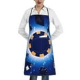 thumbnail image 1 of Pofeuu Blue Casino Print Aprons with Pockets, Cute Aprons for Kitchen, Cooking, Server, Barber, Chef Apron, 1 of 7