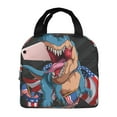 thumbnail image 1 of Pofeuu Blue Dinosaur Print Lunch Bag Lunch Box Large Capacity Insulated Lunch Bag for Adult, Leakproof Reusable Lunch Tote Bags for Work, 1 of 5