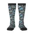 thumbnail image 1 of Pofeuu Blue Excavator Print Stockings, Adult Running Hiking Socks for Youth and Adult, 1 of 6