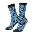 thumbnail image 1 of Pofeuu Blue Flowers Print Crew Socks, Adult Running Hiking Socks for Youth and Adult, 1 of 6