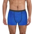 thumbnail image 1 of Pofeuu Blue Glitter Print Men’s Boxer Briefs, Moisture-Wicking Underwear, Regular,Trunk-Large, 1 of 5