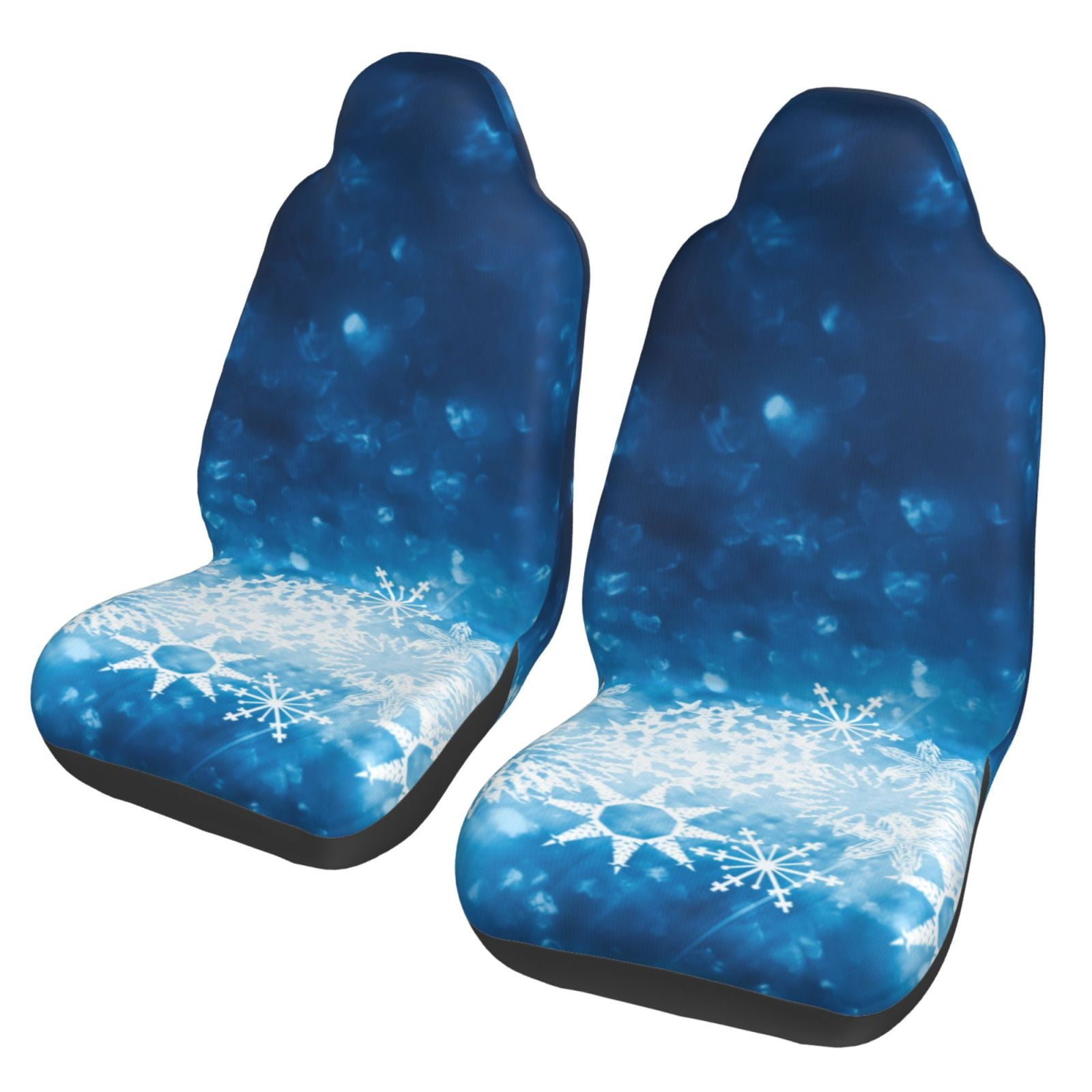 Pofeuu Blue Glitter Sparkles Print Automotive Car Seat Covers Flat