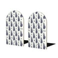 thumbnail image 1 of Pofeuu Blue Leaves Print Large Bookend Hold Heavy Books- Wood Bookends for Heavy Books Heavy Duty Book Ends Wood Bookends for Office Desk Non-Skid, 1 of 7