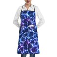 thumbnail image 1 of Pofeuu Blue Lightning1 Print Aprons with Pockets, Cute Aprons for Kitchen, Cooking, Server, Barber, Chef Apron, 1 of 7