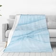 thumbnail image 1 of Pofeuu Blue Marble Print Ultra-Soft Micro Fleece Blanket,for Bed Or Sofa,All Season Throw Blankets Flannel Blanket-40"x30", 1 of 7