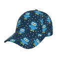 thumbnail image 1 of Pofeuu Blue Owl Print Adult Adjustable Embroidered Graphic Baseball Hat for Men and Women, 1 of 6