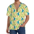 thumbnail image 1 of Pofeuu Blue Rabbit Print Mens Casual Short Sleeve Shirts Beach Summer Spread Collar Pocket Tops Men's Casual Short-sleeved Shirt-XX-Large, 1 of 5