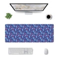 thumbnail image 1 of Pofeuu Blue Skull Flower Print Desk Mat for Keyboard and Mouse，Computer Desk Matt for Desktop，Large Mouse Pad for Desk，Desk Pads on Top of Desks 12x31.5in, 1 of 8