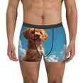 thumbnail image 1 of Pofeuu Blue Sky Cloud Puppy Print Men’s Boxer Briefs, Moisture-Wicking Underwear, Regular,Trunk-X-Large, 1 of 5