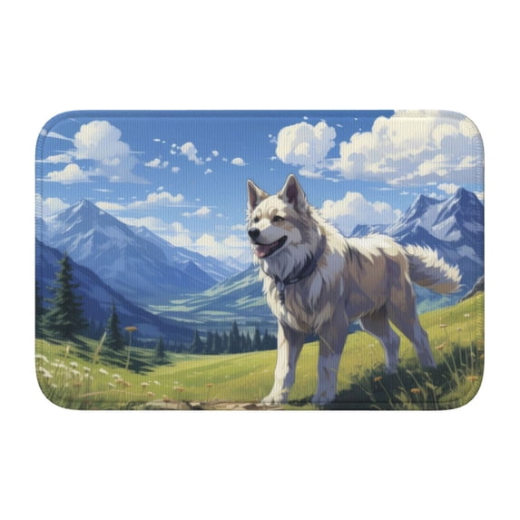 Pofeuu Blue Sky Dog Print Hem Mat 40x60 - Multipurpose Doormat for Indoor & Outdoor Use - Welcome Your Guests with our Entrance Mat