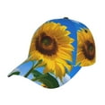 thumbnail image 1 of Pofeuu Blue Sky Sunflower Print Adult Adjustable Embroidered Graphic Baseball Hat for Men and Women, 1 of 6