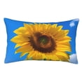 thumbnail image 1 of Pofeuu Blue Sky Sunflower Print Polyester Microfiber Plush Pillowcases, Super Soft and Cozy Pillow Case Covers with Envelop Closure（Pillow core not included）-20"x30", 1 of 6