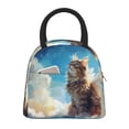thumbnail image 1 of Pofeuu Blue Sky Winged Cat Print Lunch Bag for Adult Insulated Lunch Box,Leakproof Cooler Food Lunch Containers Reusable High Capacity Lunch Tote Bags-One Size, 1 of 6