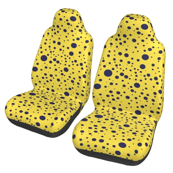 Pofeuu Blue Spots Print Automotive Car Seat Covers Flat Cloth Full Set Seat Covers,Car Seat Covers front seats for Cars Trucks and SUVs(Two packs)