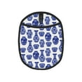 thumbnail image 1 of Pofeuu Blue Vases Print Silicone Pot Mat Mitten With Hanging Loop Heat Resistant Oven Mitts Non-Slip Bbq Baking Smoking Potholders, 1 of 7