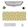 thumbnail image 1 of Pofeuu Blue White Striped Sunflower A Print Desk Mat for Keyboard and Mouse，Computer Desk Matt for Desktop，Large Mouse Pad for Desk，Desk Pads on Top of Desks 12x31.5in, 1 of 8