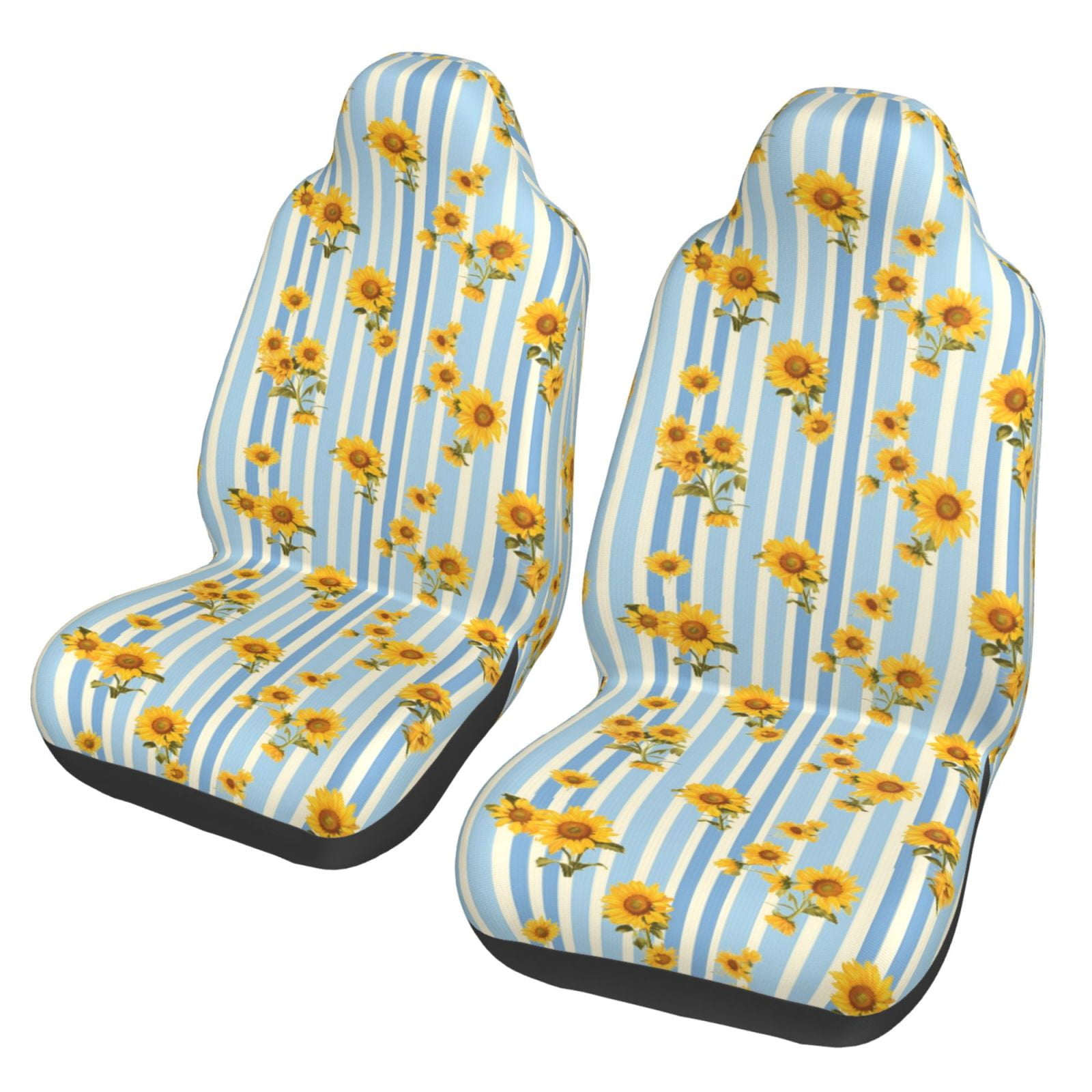Sunflower Blue Car Seat Covers