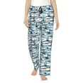 thumbnail image 1 of Pofeuu Boat In Ocean Print Women's Fashion Pajama Pants with Pockets Comfy Drawstring Sleep Lounge Bottoms-XX-Large, 1 of 6