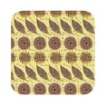 thumbnail image 1 of Pofeuu Bohemia Print Leather Coasters Set of 6, Round Cups Mugs Mat Pad for Home Kitchen Heat Resistant Drink Coasters,Square, 1 of 1