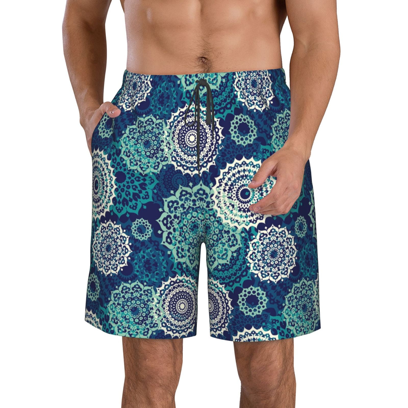 Caqnni Mens Swim Trunks Quick Dry Stretch Swim Shorts Mesh Lining Bathing Suits Swimwear Beach Shorts Watermelon Red Xl