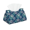 thumbnail image 1 of Pofeuu Bohemian Mandala Print Tissue Box Cover, Modern Decorative PU Leather Rectangular Tissue Box Case Organizer Holder for Vanity Countertop, Night Stands, Livingroom, 1 of 7