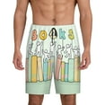 thumbnail image 1 of Pofeuu Books Print Men's Soft Woven Elastic Waistband Sleep Pajama Short-X-Large, 1 of 6
