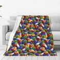 thumbnail image 1 of Pofeuu Bowling Colorful Print Ultra-Soft Micro Fleece Blanket,for Bed Or Sofa,All Season Throw Blankets Flannel Blanket-80"x60", 1 of 7