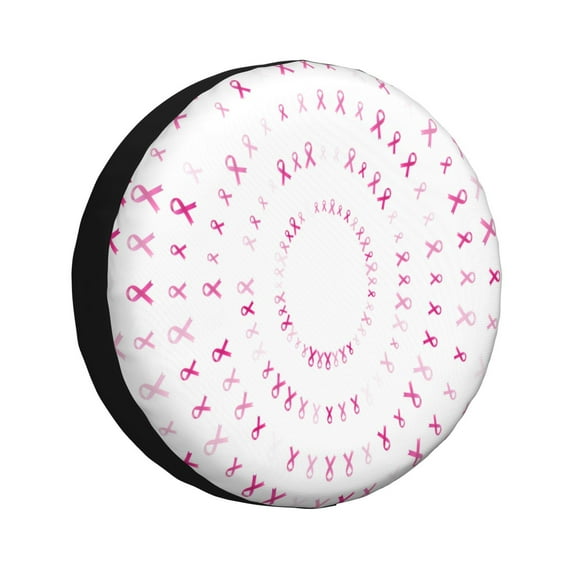 Pofeuu Breast Cancer Awareness (4) Print Spare Tire Wheel Cover for Car Truck SUV Camper Universal Fit Spare Tire Cover RV Spare Tire Covers-14 inch