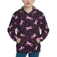thumbnail image 1 of Pofeuu Breast Cancer Awareness3 Print Kids Pullover Hoodies Warm Thick Hooded Sweatshirt with Packet for Boys Girls-Medium, 1 of 6