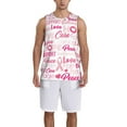 thumbnail image 1 of Pofeuu Breast Cancer Pink Ribbons Awareness (2) Print Basketball Jersey, Shirts for Men Youth Basketball Jersey Crew Neck-X-Large, 1 of 6