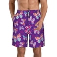 thumbnail image 1 of Pofeuu Bright Butterflies Prin Men's Swim Trunks Quick Dry Bathing Suit Swimming Board Shorts Mesh Lining Beach Swimwear-Small, 1 of 6